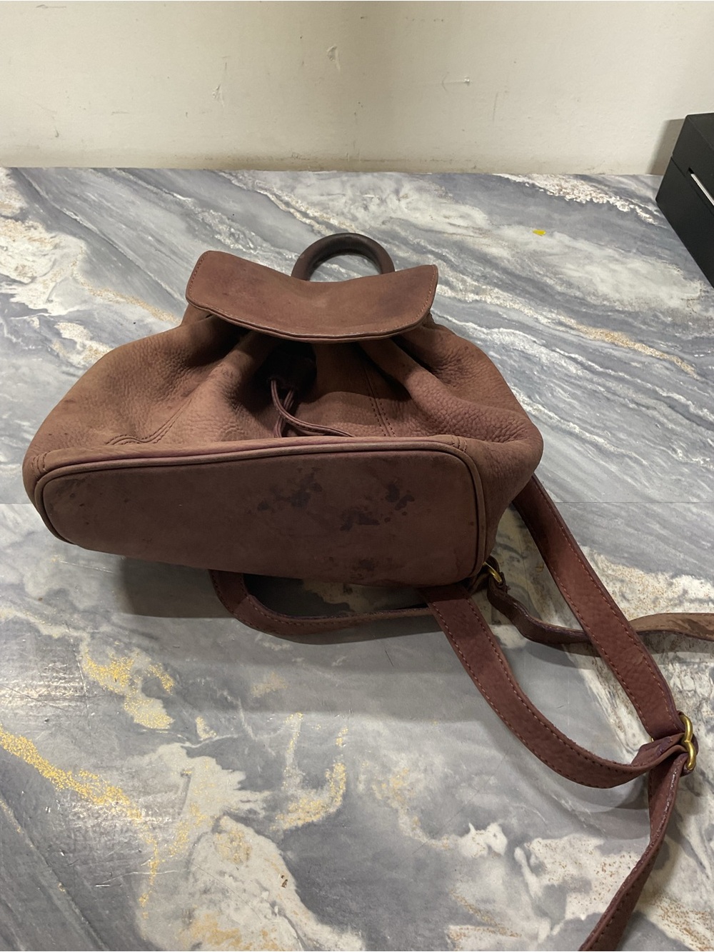 Vintage COACH Purple Elderberry Suede Nubuck Leather, Sonoma Bag, 4938 90s - Picture 11 of 15